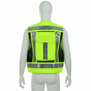 Wholesale Custom Logo Multi-Pocket Breathable Lightweight Adjustable Polyester Class 2 <b>LED</b> Flash Reflective Safety Vest - Product Image 3