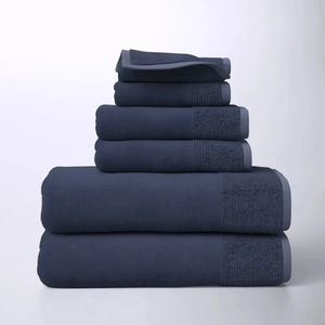 Ensemble de serviettes de bain en coton biologique 100% fabriqué au Pakistan, couleur unie, logo personnalisé, haute qualité - Product Image 6