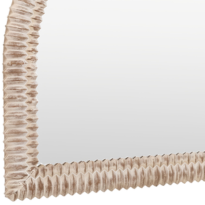 กรอบกระจกตกแต่งผนังสีขาวแบบทำมือ ดีไซน์ครึ่งวงกลม กระจกตกแต่งสไตล์โมเดิร์นสำหรับห้องนั่งเล่นและห้องนอน - Product Image 5