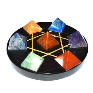 คอลเลกชันพิเศษของปิรามิดจักระ7แห่งที่มีดำโมราทองดาวิด | ปิรามิด7คน - Product Image 1