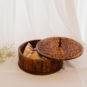 ชามไม้ทำมือพรีเมียมสำหรับเสิร์ฟหม้อไฟพร้อมฝาปิด - Product Image 2