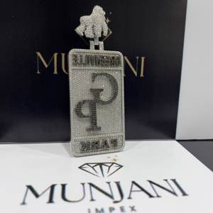 Colgantes y Dijes Personalizados de Plata de Ley S925 con Nombre, Estilo Hip Hop, Diamantes VVS de Corte Brillante, Engaste en Canal, Forma de Candado, Certificado IGI, para Fiestas - Product Image 3
