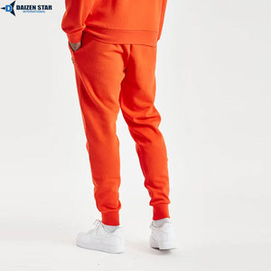 Men's Orange Hooded Tracksuit Full Sleeve Casual Sweatshirt Pants Set Solid Color Breathable Cotton Autumn Wear - Product Image 6