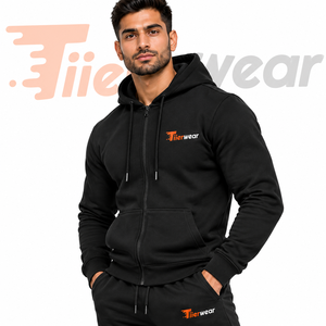 Wholesale High Quality Men's Tracksuit <b>Jogging</b> Training Wear Set Blank Wholesale 100% cotton Sweatsuits for men - Product Image 4