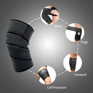 Gym Weightlifting Power Lifting Heavy Duty <b>Knee</b> Wraps <b>compression</b> High Quality Heavy Duty <b>Knee</b> Wraps Wholesale Price - Product Image 3