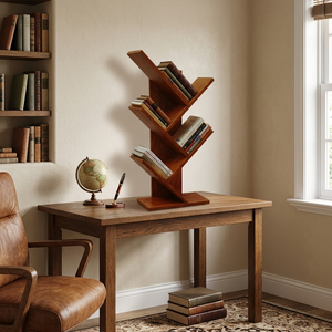 Modern Wooden Ladder <b>Shelf</b> 3-Tier Freestanding Bookcase Scandinavian Design Space Saving Living Room Furniture - Product Image 2