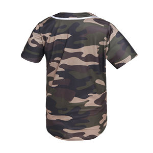 Maillots de softball respirants grande taille OEM, coupe personnalisée, en maille, col en V, sublimés, avec broderie, commande en gros (MOQ) - Product Image 2