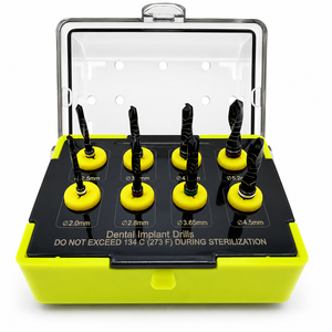 Juego de 8 Brocas Dentales con Recubrimiento Negro, Kit de Brocas para Implantes de Acero Inoxidable con Código de Color, Juego de Fresas Quirúrgicas para Uso en Clínicas Dentales - Product Image 5