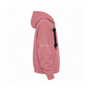 Sweat à capuche unisexe en coton épais surdimensionné avec logo brodé, haute qualité, personnalisable, OEM, en gros - Product Image 4