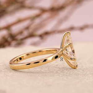 Bague de fiançailles Jiani Marquise Solitaire avec diamant de laboratoire 1ct 2ct 3ct 4ct 5ct, or 10K 14K 18K PT950, bijoux sur mesure pour femmes - Product Image 3