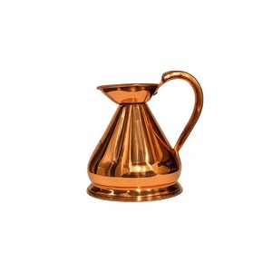 Pichet en cuivre martelé sophistiqué pour la table, carafe en cuivre finition antique pour service de luxe à domicile - Product Image 3