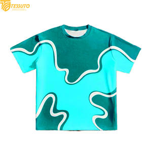 T-shirt personnalisé à impression par sublimation pour homme, style streetwear oversize, tee-shirt graphique décontracté à épaules tombantes en coton et polyester - Product Image 4