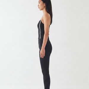Leggings sans couture taille basse pour femme, brossés, noirs unis, effet ventre plat, pour yoga, entraînement, course, gym, fitness et activités sportives - Meilleures ventes - Product Image 1