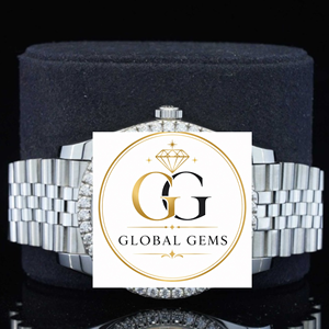 Reloj de Lujo con Diamantes Moissanite de Primera Calidad, Caja Cuadrada, Esfera con Números Romanos para Hombre, Disponible para Exportación desde India - Product Image 5