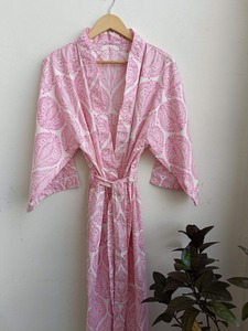 Albornoces de algodón, batas de algodón tipo kimono, camisones cómodos, batas de baño de algodón tipo kimono al por mayor - Product Image 1