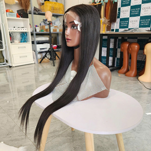 Perruques en cheveux humains bruts vietnamiens ultra-lisses avec dentelle frontale HD transparente, vente en gros - Product Image 3