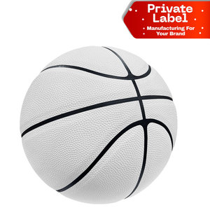 Ballon de basketball en caoutchouc écologique avec revêtement en PU, logo personnalisé, haute adhérence, pour extérieur, taille 7, vente en gros, OEM, robuste - Product Image 1