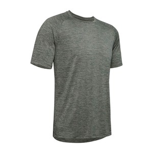 Camiseta de Punto de Manga Corta para Hombre, Cuello Redondo, Color Sólido, Corte Regular, Secado Rápido, Verde Oliva, Informal, para Gimnasio, Alta Calidad 2026 - Product Image 2