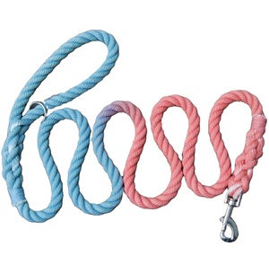 Wholesale <b>Pet</b> Supplies Accessory Customized Colored Cotton Rope Handmade Dog <b>Leash</b> <b>Pet</b> <b>Leash</b> Set - Product Image 1