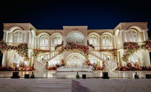 Arche de mariage vintage dorée en fer, écologique et portable, 3 mètres de haut, pour scène Mandap intérieure et décoration de fête - Product Image 2