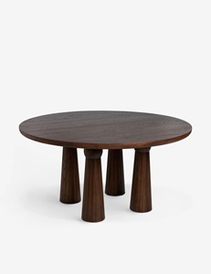 Antique Design <b>Solid</b> <b>Wood</b> <b>Round</b> <b>Dining</b> <b>Table</b> Modern Wooden <b>Dining</b> Room Furniture With Dark Brown Finishing for Home Hotel Villa - Product Image 2