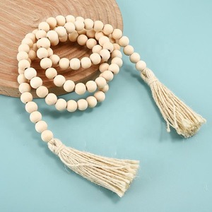 Indian Manufactured Bohemian <b>Wooden</b> Bead Garlands <b>Rustic</b> Hanging Decor for Home Wedding and Festival Use Available For Sale - Product Image 5