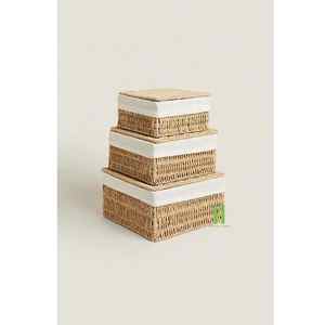 OEM Accepted Elegant Eco-Friendly Storage <b>Basket</b> <b>with</b> <b>Lid</b> Eco-Sustainable Household Organizer - Product Image 2