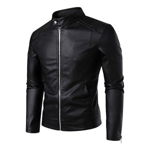 Veste en cuir véritable pour homme, best-seller, avec fermeture éclair et manches ajustables pour un ajustement confortable - Product Image 1