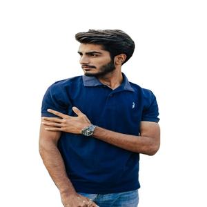 T-shirt polo pour homme Vendeurs indiens 100% coton avec polyester Diverses méthodes d'impression en stock à vendre - Product Image 1