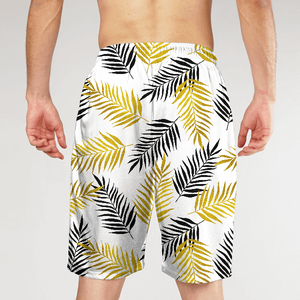 Shorts de bain pour hommes à séchage rapide avec motif nuage, taille à cordon de serrage, longueur mi-cuisse, maillot de bain décontracté imprimé bleu, violet, jaune - Product Image 6