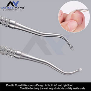 Lot de 2 lime à ongles incarnés et extracteurs avec étui de rangement - Outil professionnel double face 100 % acier inoxydable pour ongles incarnés - Product Image 3