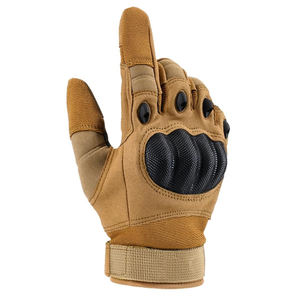 Guantes de Motocicleta de Cuero Vacuno de Alta Calidad, Protección Completa para los Dedos, Color Marrón, para Adultos - Product Image 5