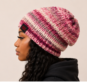 2026 Custom Length Warm <b>Wool</b> Blend Slouchy Handmade Jacquard Knit <b>Beanie</b> with Custom Logo Applique for Women-Casual & Sports Use - Product Image 3