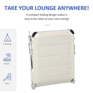 Chaise de plage pliable, chaise longue confortable pour la détente en plein air - Product Image 6