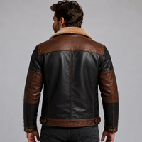 Vestes en cuir pour hommes entièrement personnalisées en cuir de vache véritable, toutes tailles, avec logo personnalisé et fermeture éclair, étiquette privée.