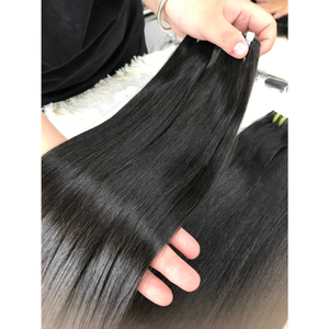 Extensiones de cabello humano virgen 100% al por mayor, extensiones de cabello liso de color natural, trama vietnamita - Product Image 5