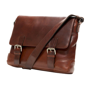 Sac à bandoulière pour homme en cuir véritable fait main avec logo personnalisé, fermeture éclair, imperméable, pliable, sacoche de bureau, sac messager - Product Image 3