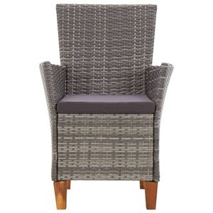 Juego de 2 Sillas de Jardín Grises y Gris Oscuro - Product Image 3
