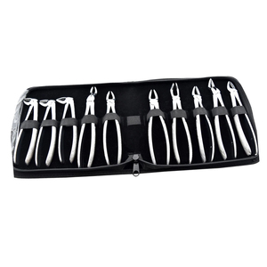 Kit de forceps d'extraction dentaire en acier Ijrak Surgical, 10 pièces, instruments chirurgicaux orthodontiques, poignée moletée manuelle, classe I CE - Product Image 4
