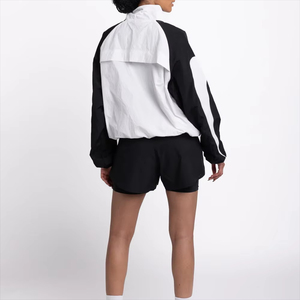 บริการ OEM ออกแบบเสื้อแจ็คเก็ตกันลมสำหรับผู้หญิงสำหรับกิจกรรมกลางแจ้ง เสื้อผ้าสตรีแนวสตรีทแฟชั่น เสื้อแจ็คเก็ตกันลมคุณภาพพรีเมียม - Product Image 4