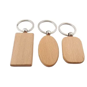 Mejor precio llavero grabado de madera llavero de madera Logo forma personalizada personalizar sublimación llaveros en blanco