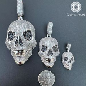 Pendentif boule en argent 925 Charm_Jewells avec moissanite plaqué or, perle d'eau douce certifiée IGI sertie micro-pavé, style hip-hop unisexe - Product Image 5