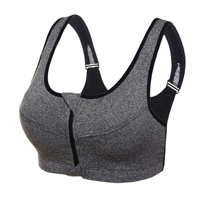 Top Class Women's Breathable Sports Bra With Front Zipper & Removable <b>Padded</b> Cups for Yoga & <b>Running</b> Medium Support Bra - Product Image 2