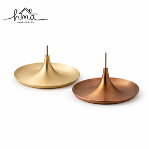 Round Brass Incense Holder Bowl with Ash Catcher Minimalist <b>Stick</b> Holder Meditation Aromatherapy Home Decor Accessory - Product Image 5