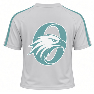 เสื้อเจอร์ซีย์เชียร์สีเทาอมฟ้าอ่อนแบบกำหนดเอง แขนสั้น เสื้อทีมกีฬา ชุดกีฬา เสื้อแข่งขัน ชุดฝึกซ้อม - Product Image 2