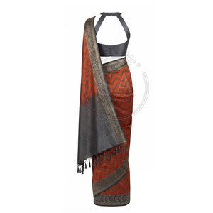 Sari indien élégant pour femme, tenue drapée ornée, robe traditionnelle, mode ethnique, réception de mariage, fête festive - Product Image 3