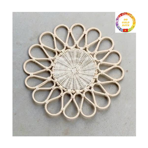 แผ่นรองจานหวายทรงกลมทำมือ |   จานรองชาร์จเจอร์แบบหวาย |   แผ่นรองจานรักษ์โลกแบบ OEM - Product Image 3