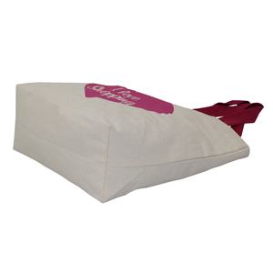 Hot for <b>Pink</b> Soft Cotton Canvas Tote <b>Bag</b> with Web Handle Recyclable Natural Tote Style Shopping <b>Bag</b> - Product Image 4