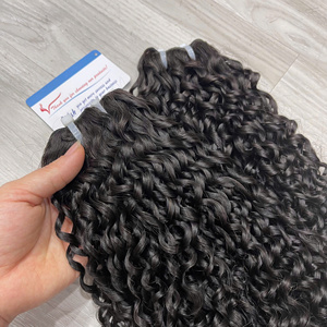 สินค้าขายดี  ผมต่อแท้เวียดนาม 100% สีดำ  แบบสตีมพิกซี่เคอร์ลี่  ไม่หลุดร่วง ไม่พันกัน - Product Image 4