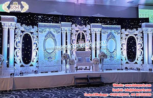 Mandap de mariage ouvert de style romain avec une touche américaine, Mandap moderne pour mariages en intérieur, thème de mariage romain, design élégant, Canada - Product Image 3